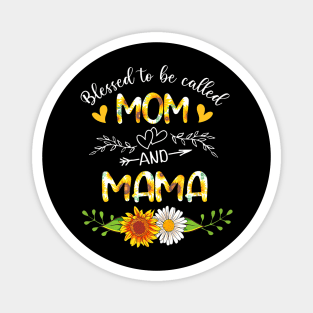 Blessed To Be Called Mom And Mama Sunflowers Magnet